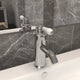 Vidaxl Washbasin Robinet 130x180 mm de couleur argentée