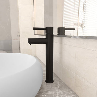 Vidaxl salle de bain mixte père 12x30 cm noir
