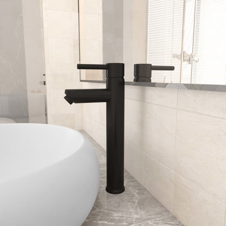 Vidaxl salle de bain mixte père 12x30 cm noir