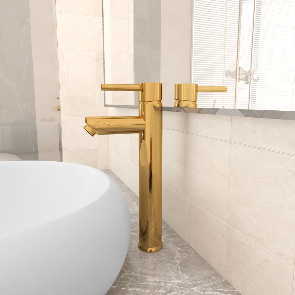 Vidaxl salle de bain mixte père 12x30 cm or couleur or