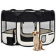 Vidaxl chien ren pliable avec sac de transport 125x125x61 cm noir