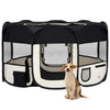 Vidaxl Dog Ren pliable avec un sac de porte-avions 145x145x61 cm noir