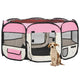 Vidaxl Dog Ren pliable avec un sac de porte-avions 145x145x61 cm rose