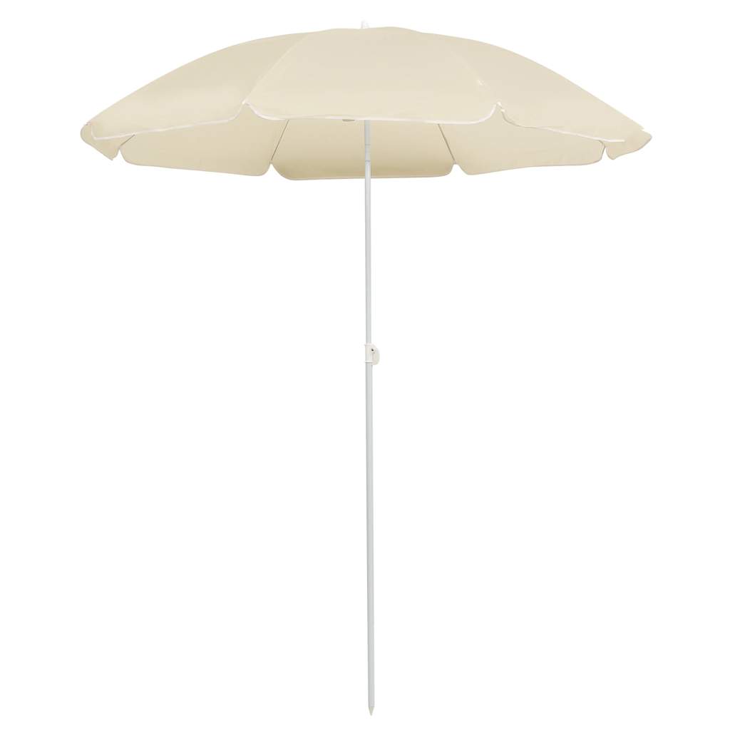 Parasol vidaxl avec poteau en acier 180 cm sable -colored