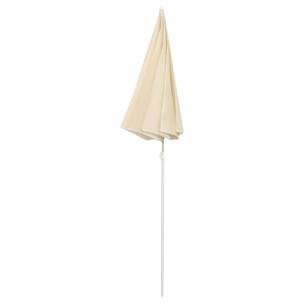 Parasol vidaxl avec poteau en acier 180 cm sable -colored
