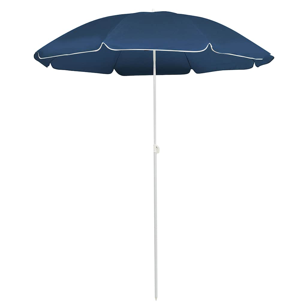 Vidaxl parasol avec mât en acier 180 cm bleu