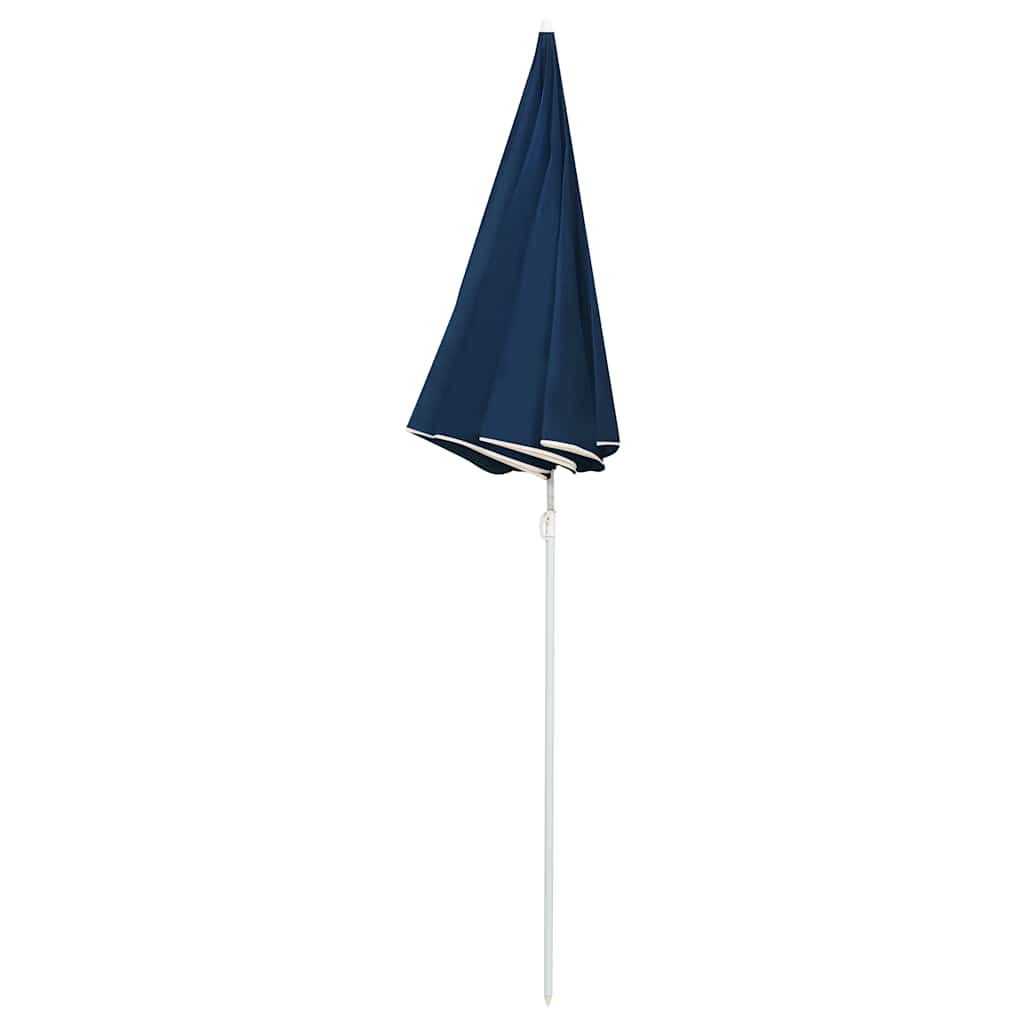 Vidaxl parasol avec mât en acier 180 cm bleu
