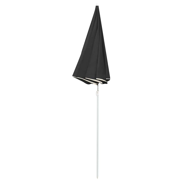 Vidaxl parasol avec poteau en acier 180 cm anthracite -colored