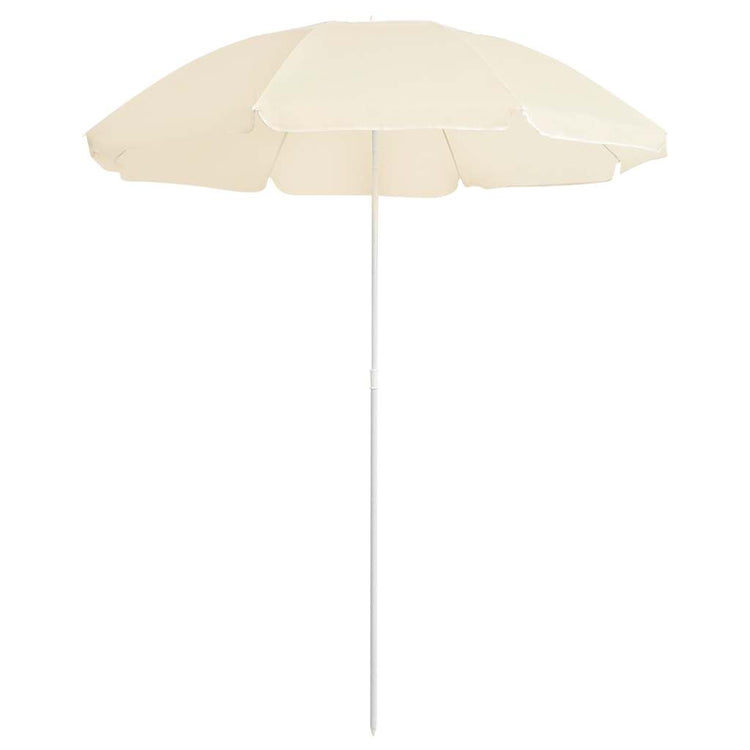 Parasol vidaxl avec poteau en acier 180 cm sable -colored