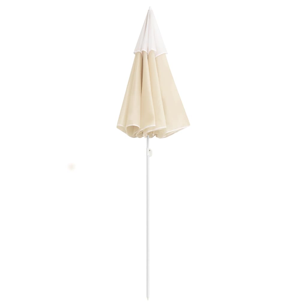 Parasol vidaxl avec poteau en acier 180 cm sable -colored
