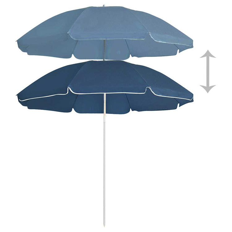 Vidaxl parasol avec mât en acier 180 cm bleu