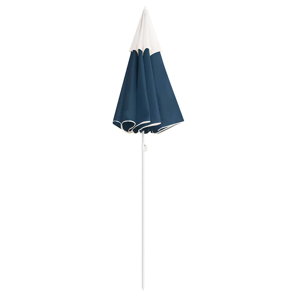 Vidaxl parasol avec mât en acier 180 cm bleu