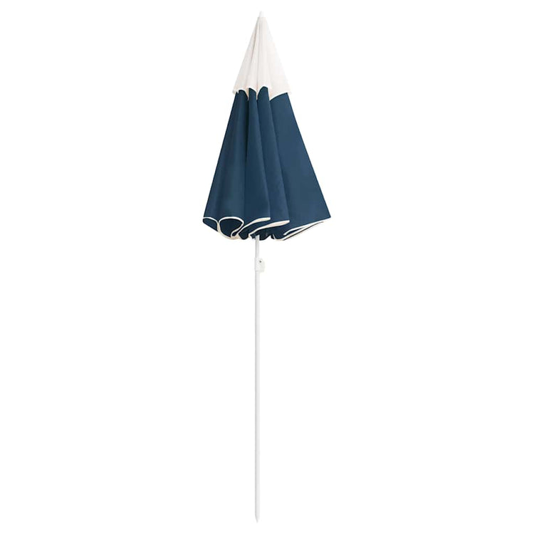 Vidaxl parasol avec mât en acier 180 cm bleu