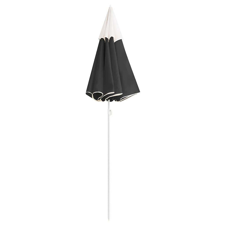 Vidaxl parasol avec poteau en acier 180 cm anthracite -colored