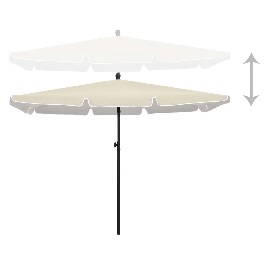 Vidaxl parasol avec poteau 210x140 cm -colored