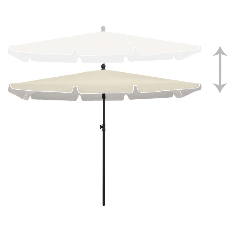 Vidaxl parasol avec poteau 210x140 cm -colored