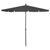 Vidaxl parasol avec poteau 210x140 cm anthracite -colored