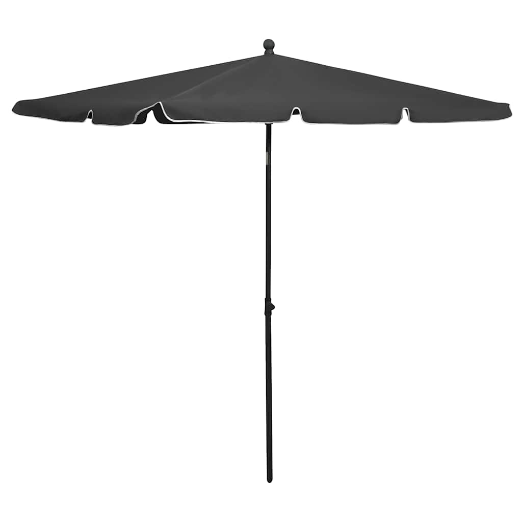 Vidaxl parasol avec poteau 210x140 cm anthracite -colored