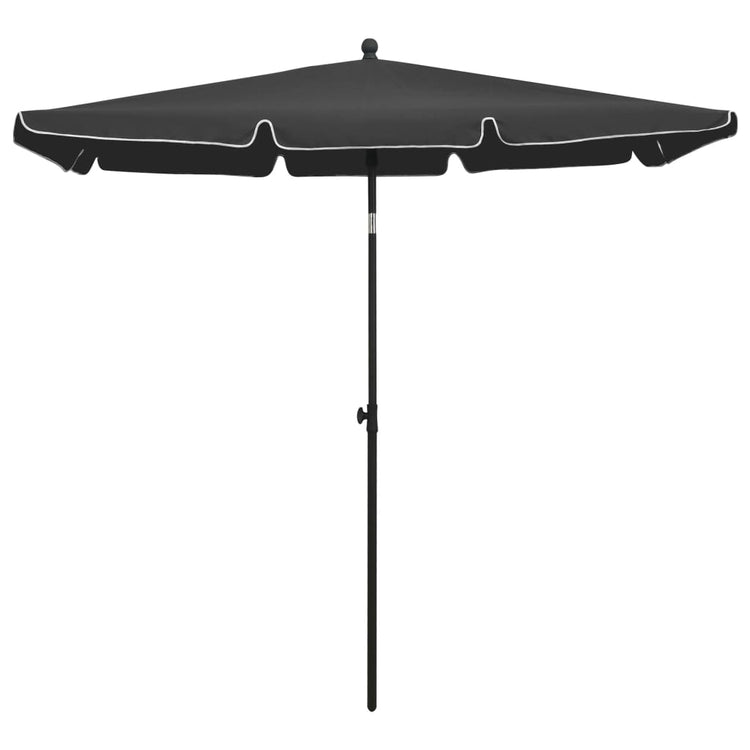 Vidaxl parasol avec poteau 210x140 cm anthracite -colored
