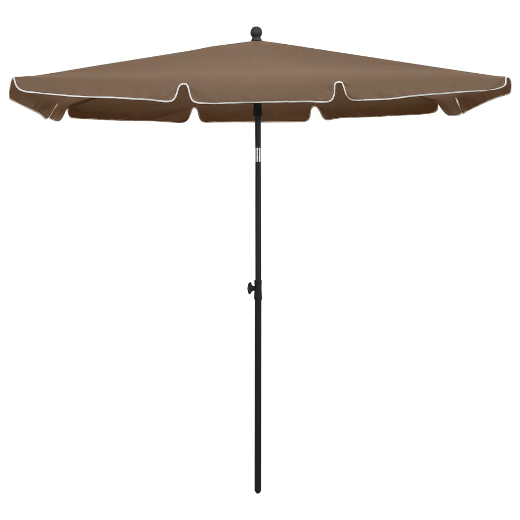 Parasol vidaxl avec pôle 210x140 cm taupe