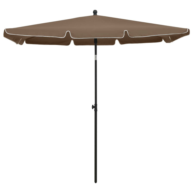 Parasol vidaxl avec pôle 210x140 cm taupe