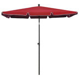 Parasol VidaXL avec mât 210x140 cm bordeaux - afbeelding 2