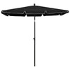 Parasol vidaxl avec poteau 210x140 cm noir