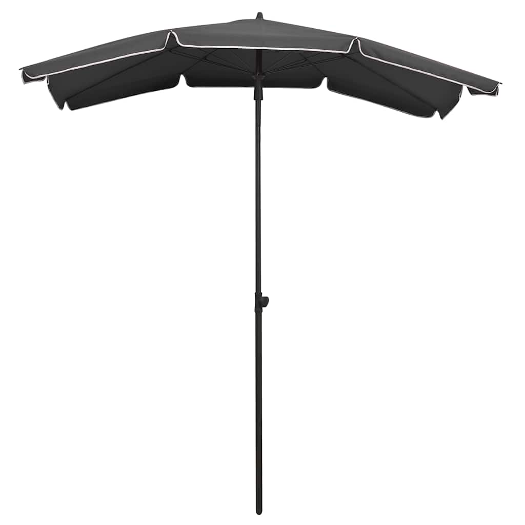 Vidaxl parasol avec pôle 200x130 cm anthracite -colored