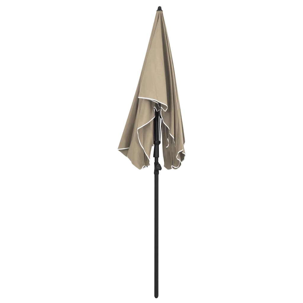 Vidaxl parasol avec Pole 200x130 cm taupe
