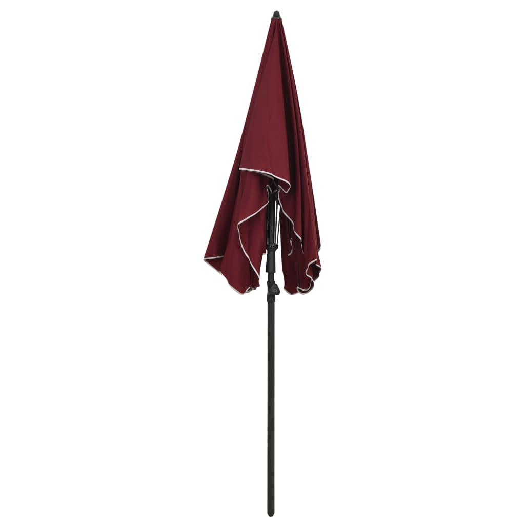 Vidaxl parasol avec Pole 200x130 cm Bordeaux rouge