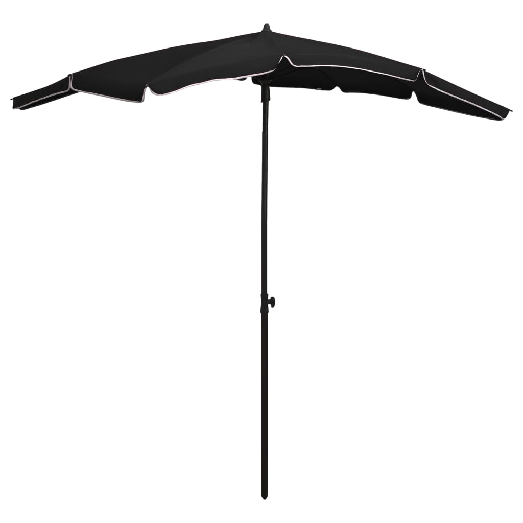 Vidaxl parasol avec Pole 200x130 cm noir