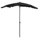Vidaxl parasol avec Pole 200x130 cm noir