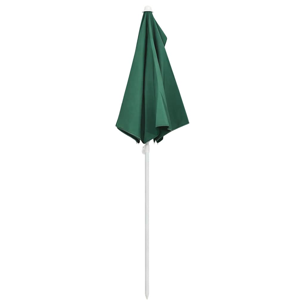 Vidaxl parasol moitié avec le poteau 180x90 cm vert