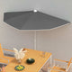 Vidaxl demi-parasol avec mât 180x90 cm anthracite