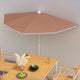 Vidaxl parasol moitié avec une pole 180x90 cm en terre cuite -colored