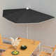 Vidaxx demi-parasol avec mât 180x90 cm noir