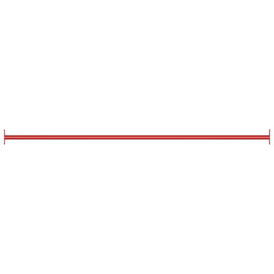 Vidaxl rekstat 125 cm en acier rouge