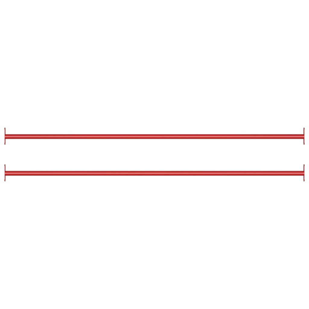 Vidaxl rekkstaks 2 pcs 125 cm en acier rouge