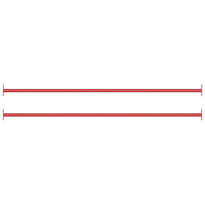 Vidaxl rekkstaks 2 pcs 125 cm en acier rouge