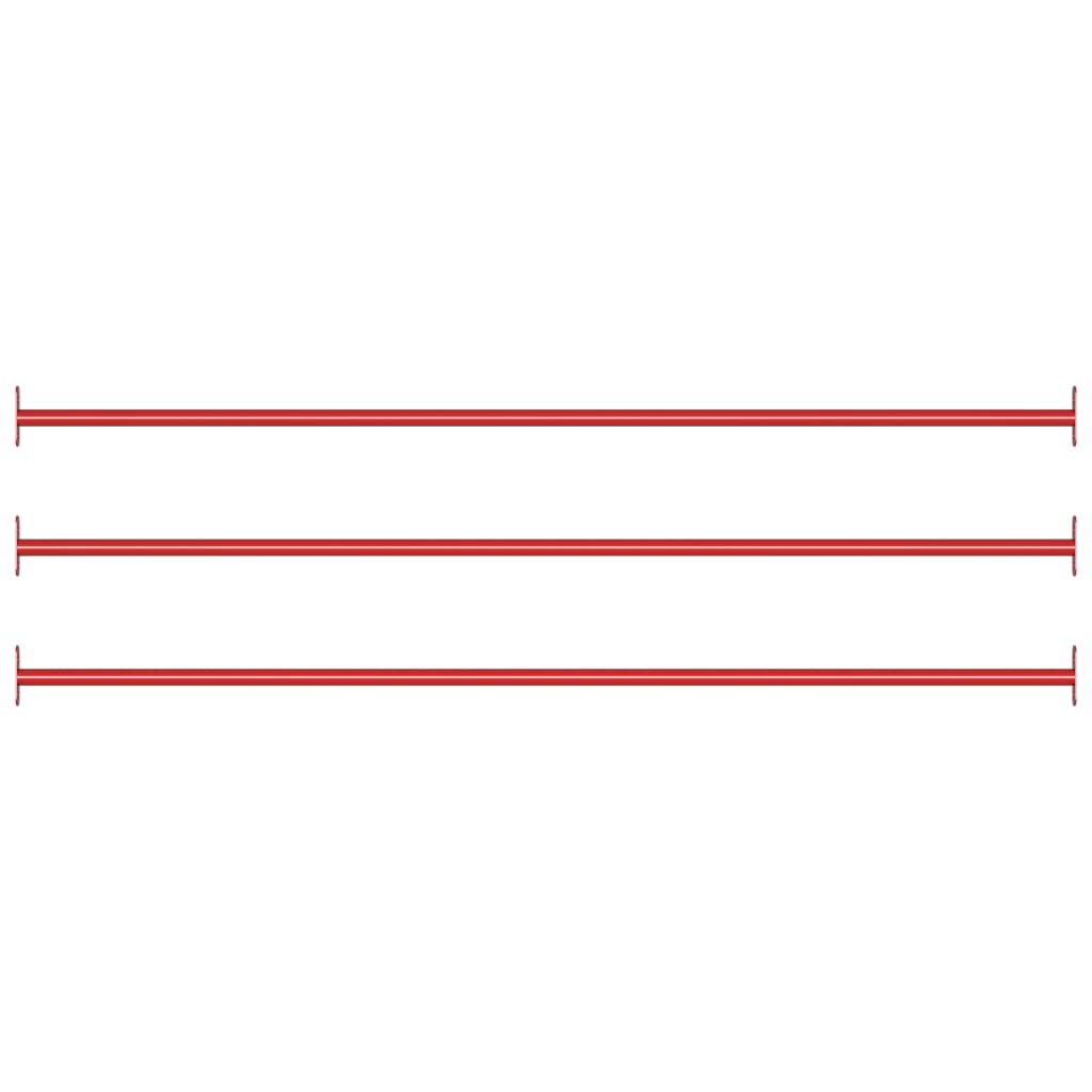 Vidaxl rekkstaks 3 st 125 cm en acier rouge