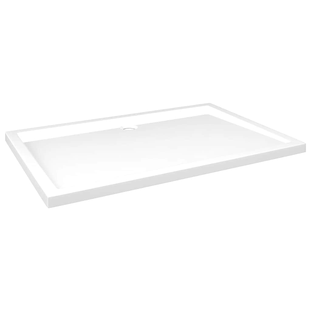 Bac de douche vidaxl rectangulaire 80x120 cm blanc