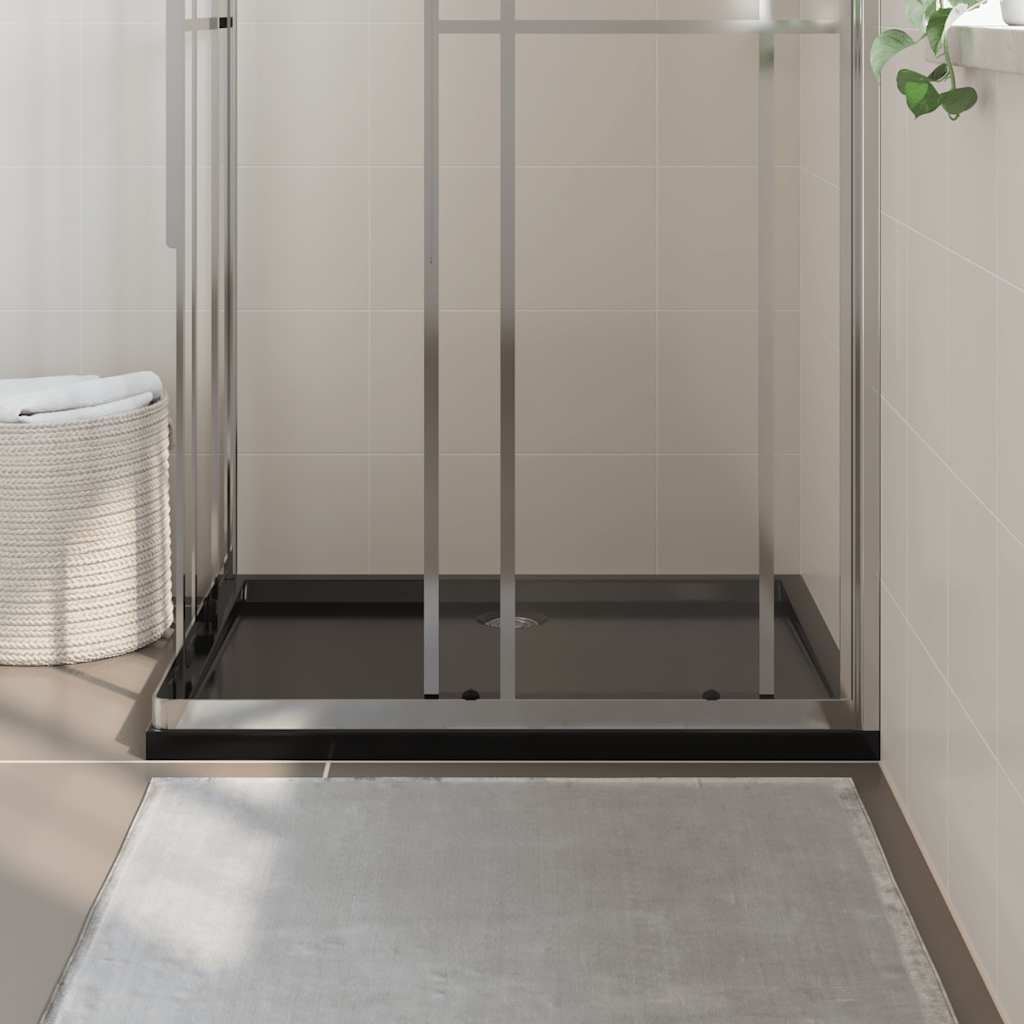 Bac de douche vidaxl rectangulaire 80x100 cm noir