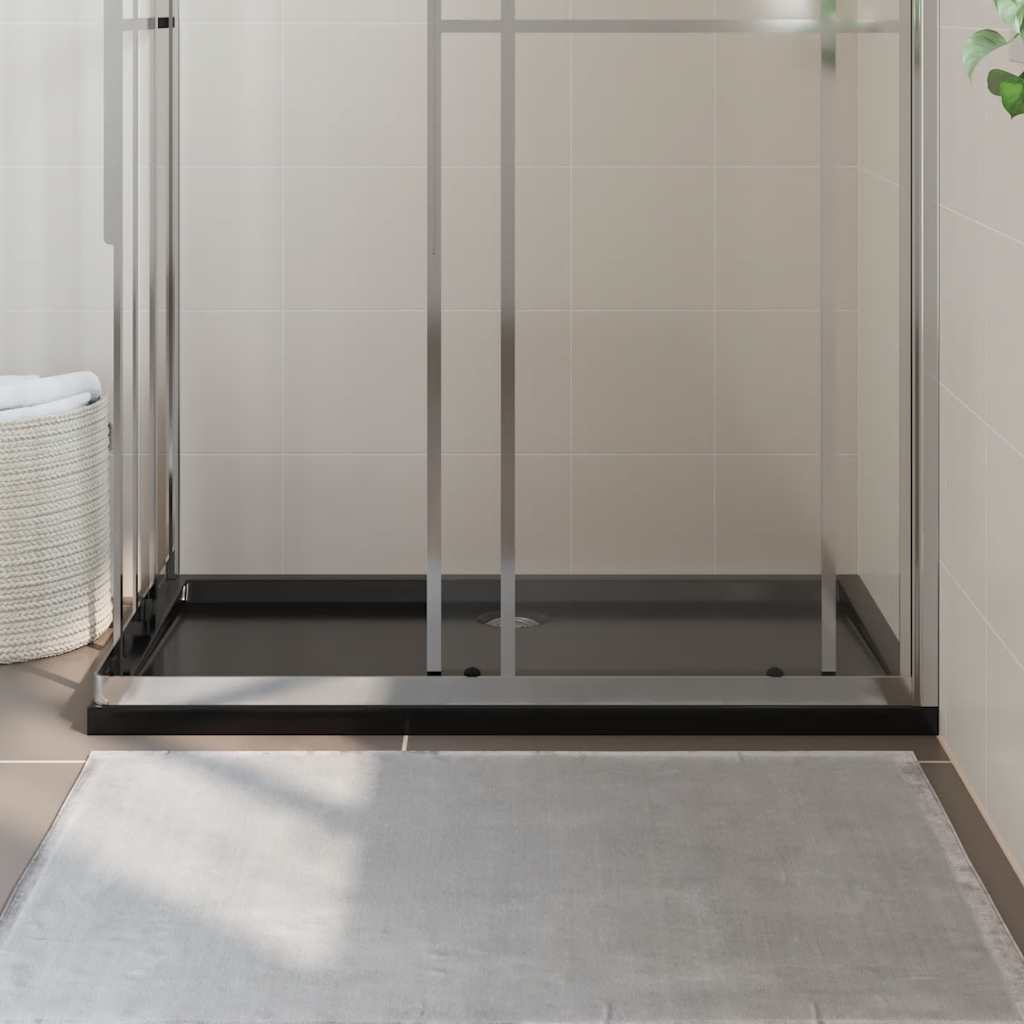 Bac de douche vidaxl rectangulaire 70x120 cm noir
