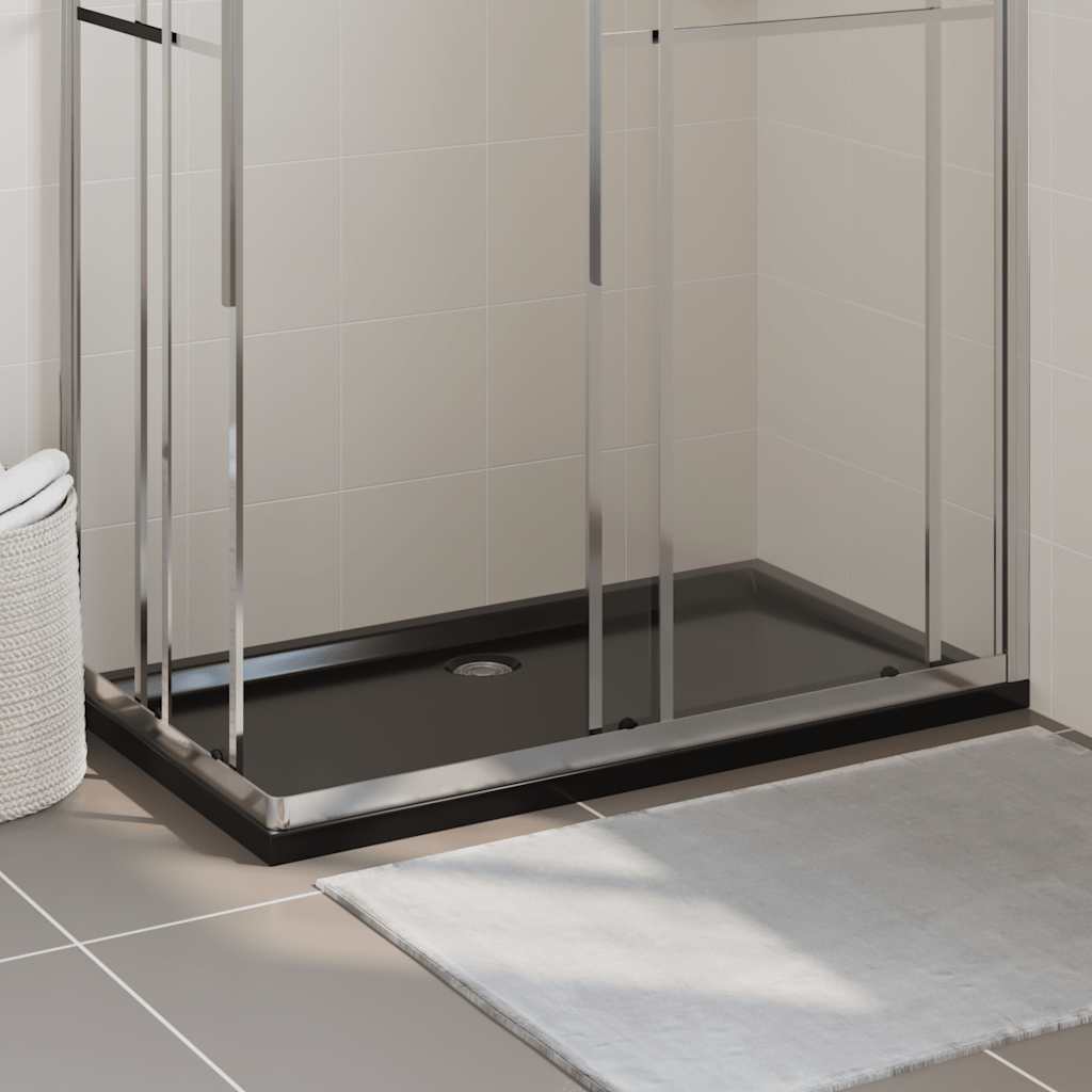 Bac de douche vidaxl rectangulaire 70x120 cm noir