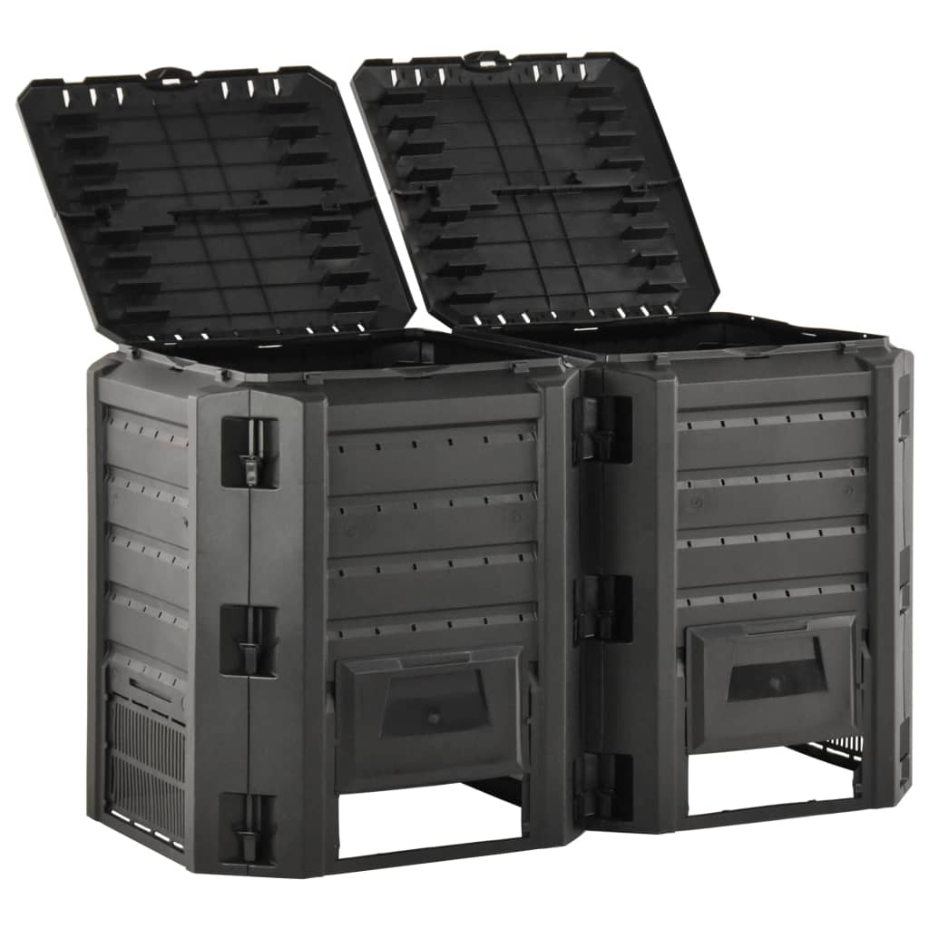 Vidaxl Compost bin 800 L noir