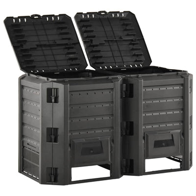 Vidaxl Compost bin 800 L noir