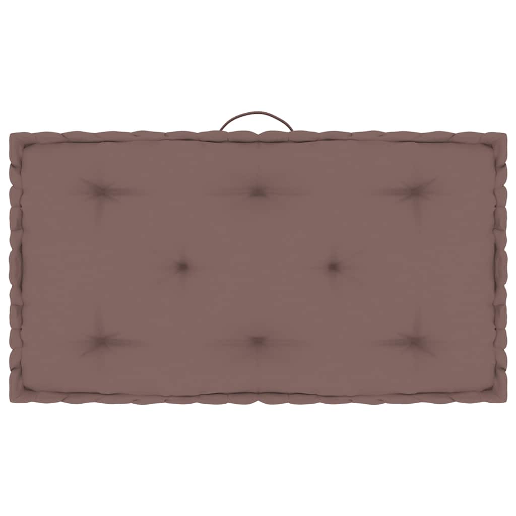 Vidaxx coussin de sol palette 73x40x7 cm coton taupe