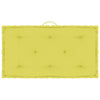 Coussin de plancher de palette vidaxl 73x40x7 cm pommes en coton vert