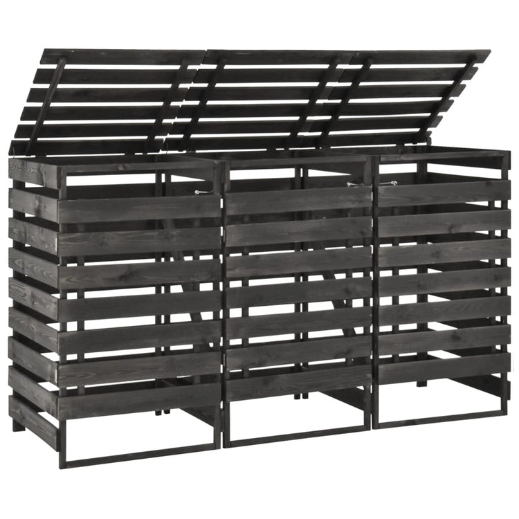 Stockage de conteneurs vidaxl triple 210x75x121 cm Pine Pine Wood