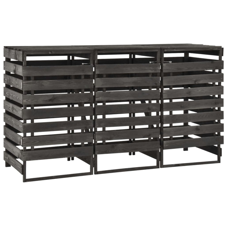 Stockage de conteneurs vidaxl triple 210x75x121 cm Pine Pine Wood